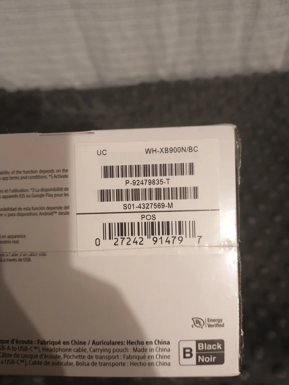 NiB Sony WH-XB900N Black Wireless Noise Cancelling Headphones Alexa Bluetooth